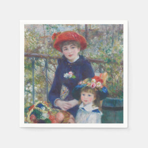 Renoir Two Sisters Terrace French Impressionism Napkin