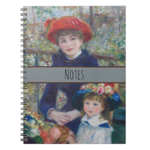 Renoir Two Sisters Terrace French Impressionism Notebook