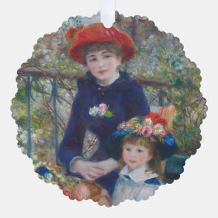Renoir Two Sisters Terrace French Impressionism  Ornament Card