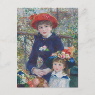 Renoir Two Sisters Terrace French Impressionism  Postcard