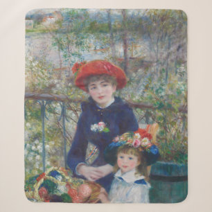 Renoir Two Sisters Terrace French Impressionism  Sherpa Blanket