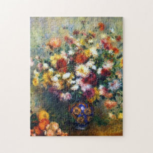 Renoir Vase of Chrysanthemums Fine Art Jigsaw Puzzle
