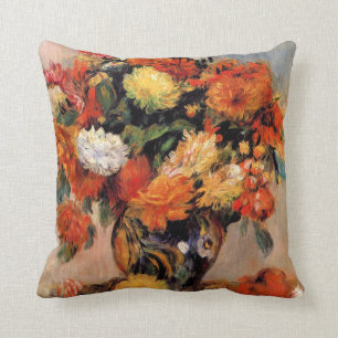 Renoir - Vase of Flowers, 1884 Throw Pillow