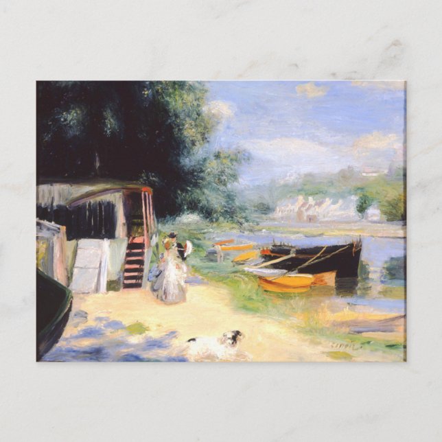 Renoir - View of Bougival, fine art painting Postcard (Front)