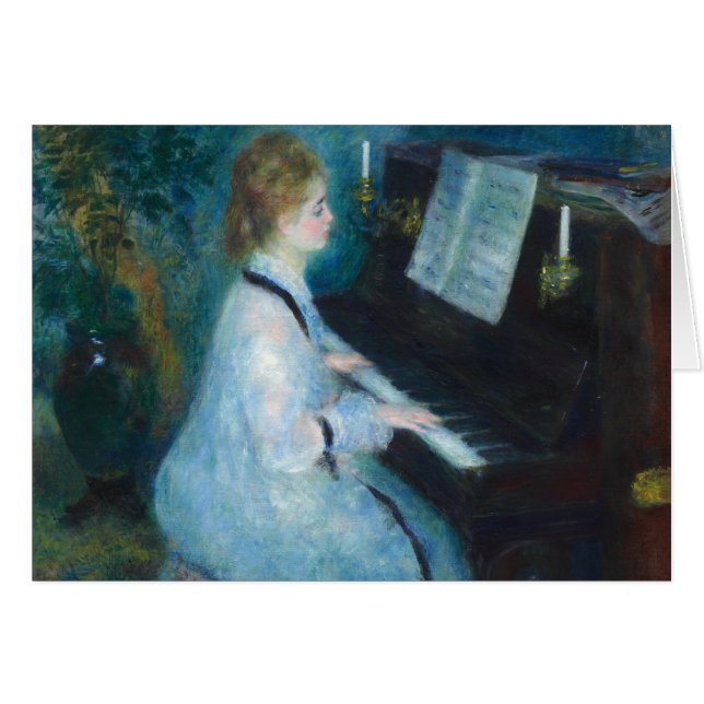 Renoir Woman at the Piano Vintage Impressionist  (Front Horizontal)