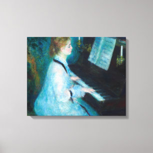 Renoir Woman at the Piano Vintage Impressionist  Canvas Print