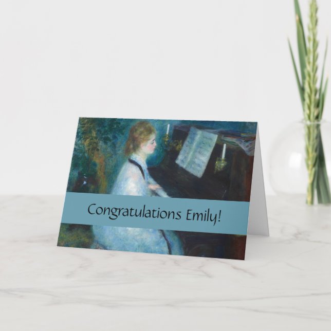 Renoir Woman at the Piano Vintage Impressionist  Card (Front)