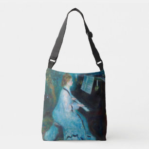Renoir Woman at the Piano Vintage Impressionist Crossbody Bag