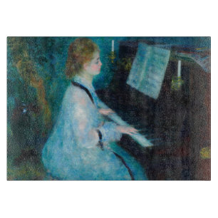Renoir Woman at the Piano Vintage Impressionist Cutting Board