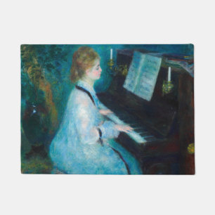Renoir Woman at the Piano Vintage Impressionist  Doormat