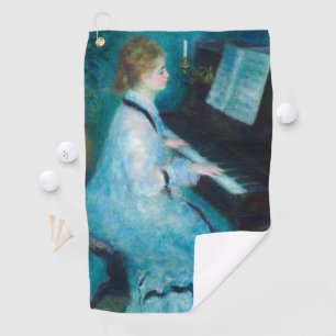 Renoir Woman at the Piano Vintage Impressionist  Golf Towel