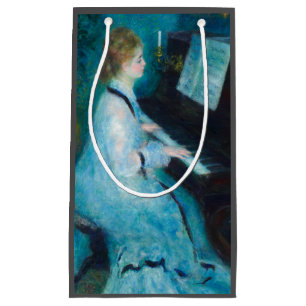 Renoir Woman at the Piano Vintage Impressionist Small Gift Bag