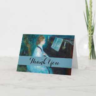 Renoir Woman at the Piano Vintage Impressionist  Thank You Card