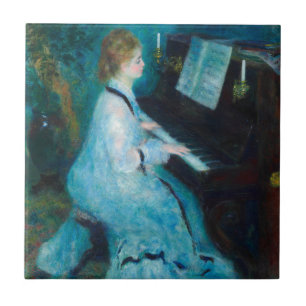Renoir Woman at the Piano Vintage Impressionist  Tile