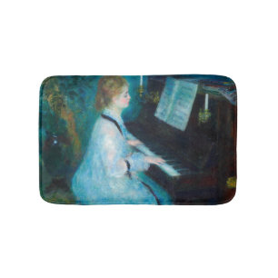 Renoir Woman Piano Music Musician Bath Mat