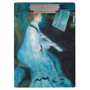 Renoir Woman Piano Music Musician Clipboard