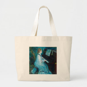 Renoir Woman Piano Music Musician Large Tote Bag