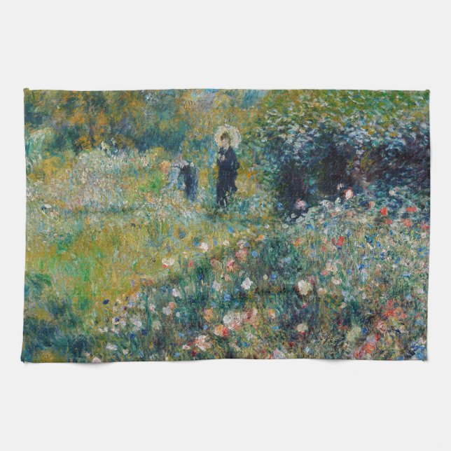 Renoir - Woman with a Parasol in a Garden Kitchen Towel (Horizontal)