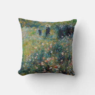 Renoir - Woman with a Parasol in a Garden Throw Pillow