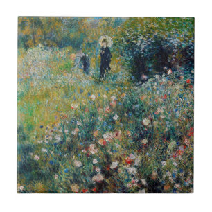 Renoir - Woman with a Parasol in a Garden Tile