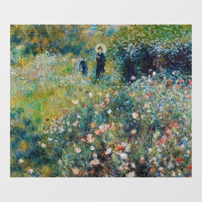 Renoir - Woman with a Parasol in a Garden Window Cling (Sheet)