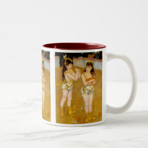 Renoir's Acrobats at the Cirque Fernando (1879) Two-Tone Coffee Mug