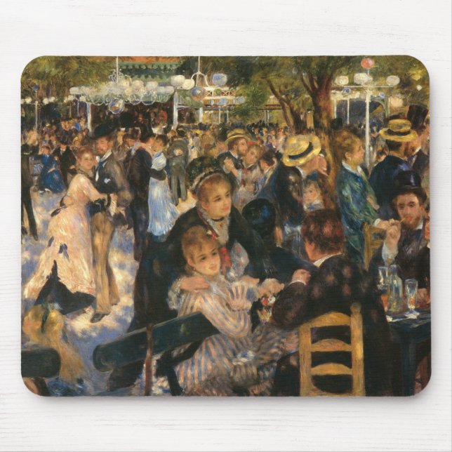 Renoir's Bal du   de la Galette (1876) Mouse Pad (Front)