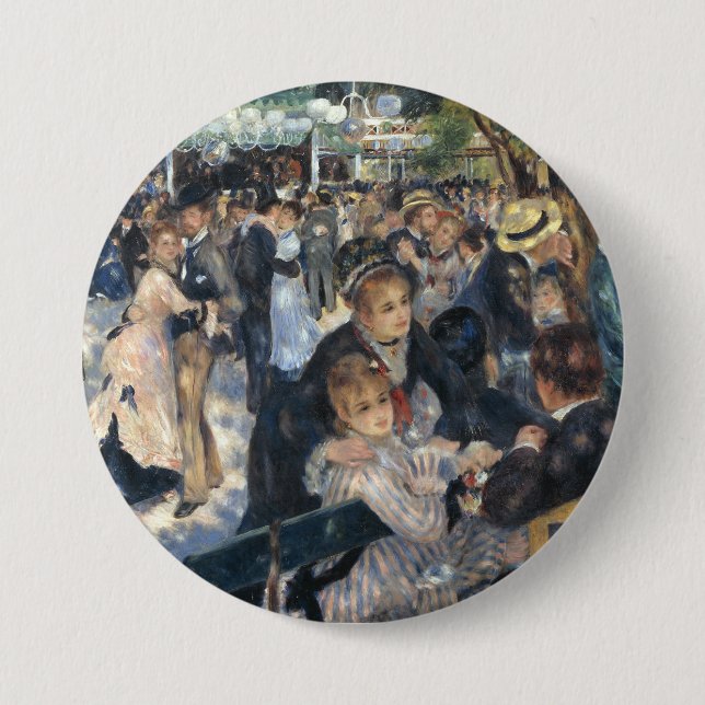 Renoir's Le Moulin de la Galette 3 Inch Round Button (Front)