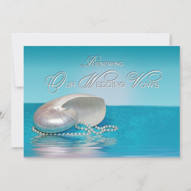 Renouveler Notre Invitation Vows Mariage - Plage/S (Devant)