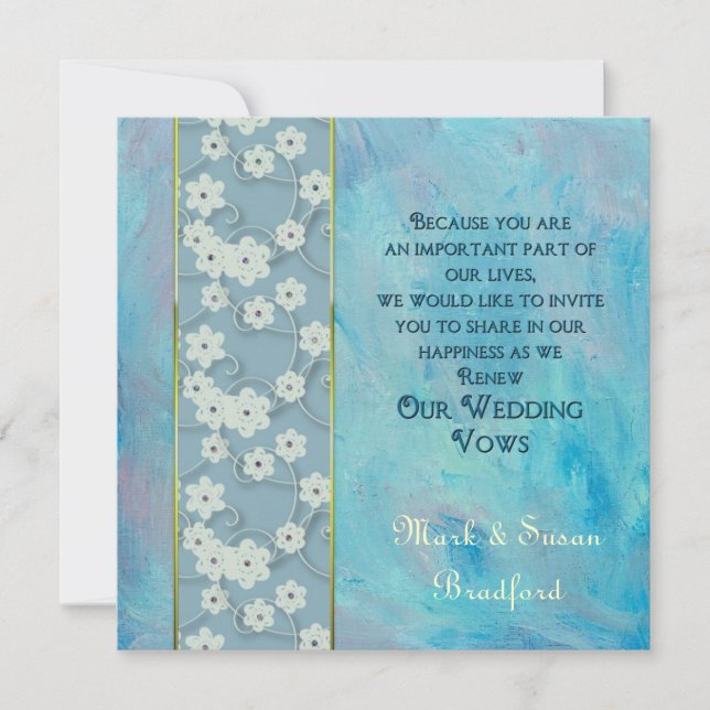 RENOUVELER VOWS INVITATION - PASTELS DOUX (Devant)