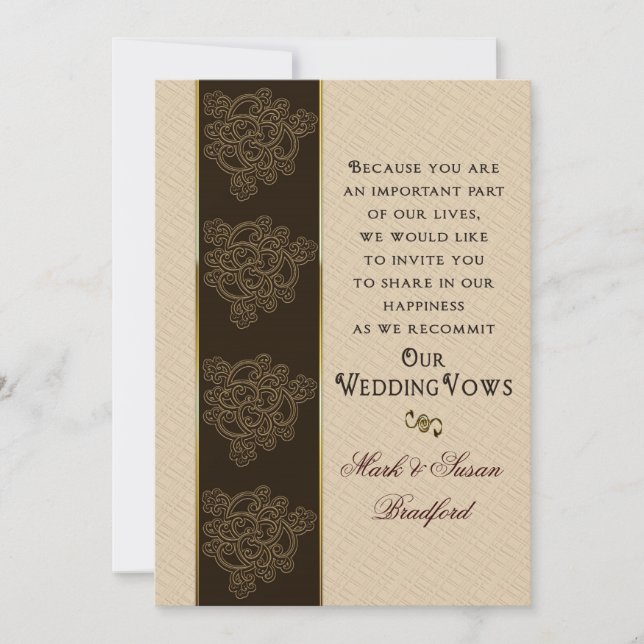 Renouvellement des avis de Mariage Invitation - Br (Devant)