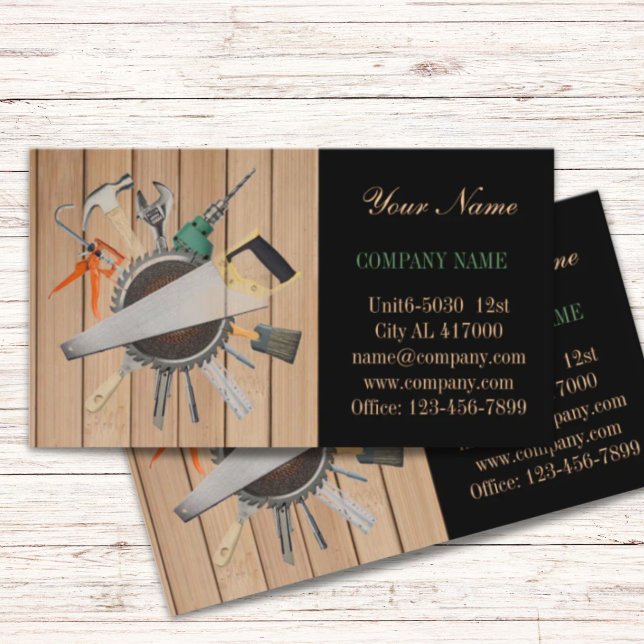 Renovation Tools Handyman Carpentry Construction Business Card (Renovation Tools Handyman Carpentry Construction Business Card)
