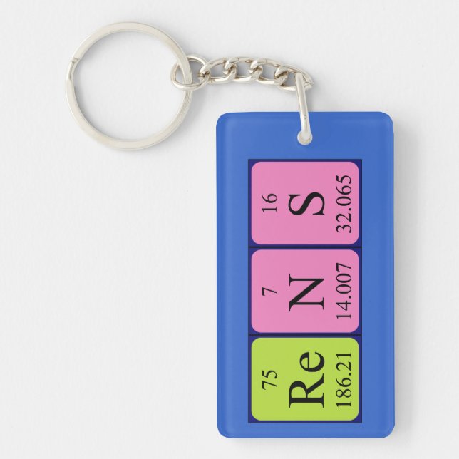 Rens periodic table name keyring (Front)