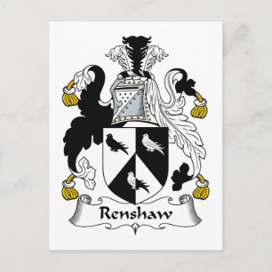 Renshaw Family Crest Postcard