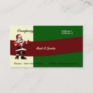 Rent A Santa Business Card
