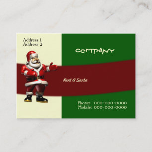 Rent A Santa Business Card