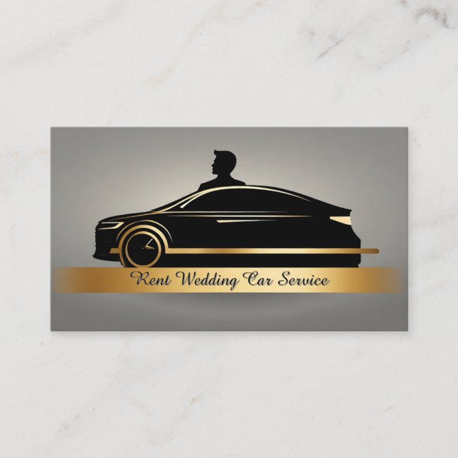 Rent car service QR code professional Business Card (Front)