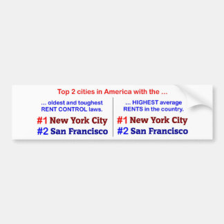 Rent control bumper sticker