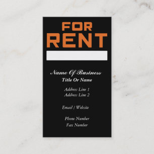 Rental Business Card