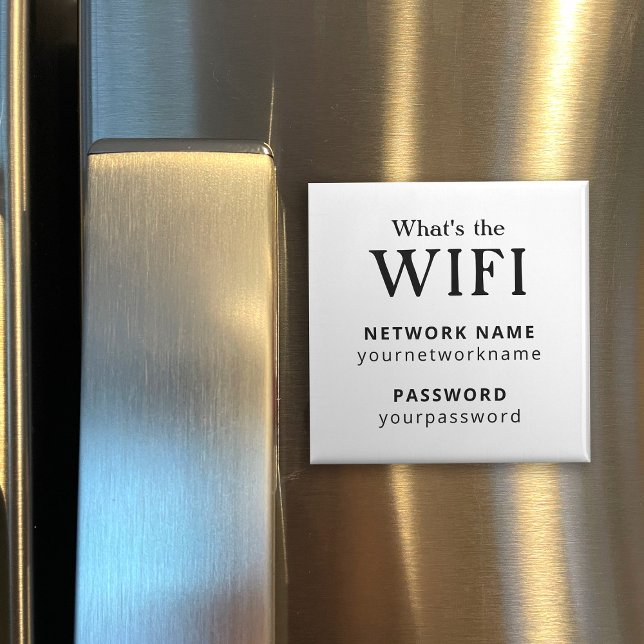 Rental Guest Wifi Password Refrigerator Magnet  (Creator Uploaded)