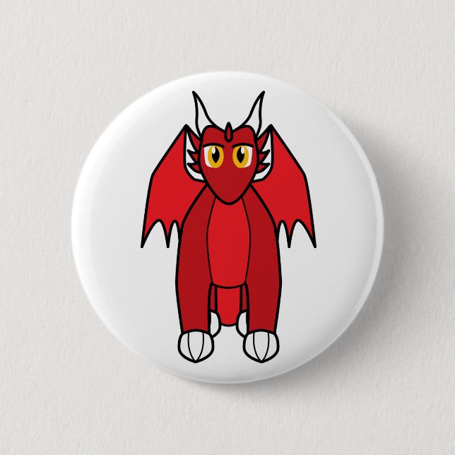 Renthmalan the Ruby Dragon 2 Inch Round Button (Front)