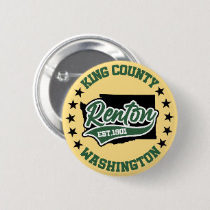 Renton,Washington 2 Inch Round Button