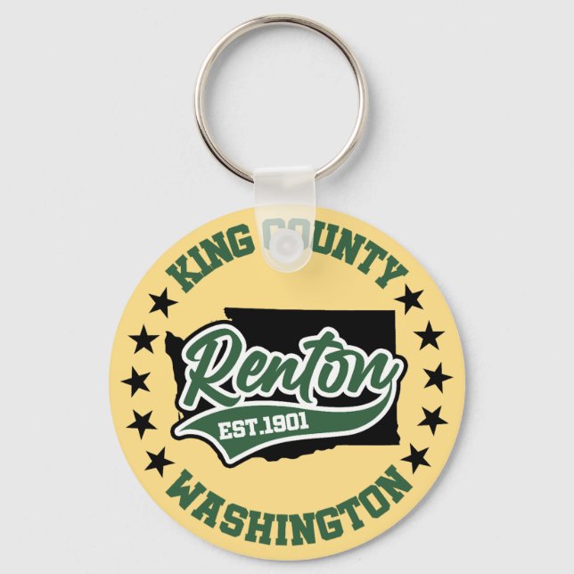 Renton,Washington Keychain (Front)