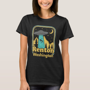 Renton Washington Ufo Alien 80s Retro State Pride T-Shirt