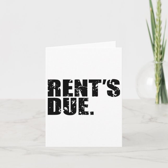 Rent's Due Work Hard Bodybuilder Weightlifting Dis Card (Front)