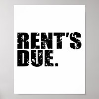 Rent's Due Work Hard Bodybuilder Weightlifting Dis