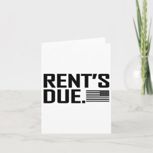 Rent's Due Work Hard Bodybuilder Weightlifting Tee Card