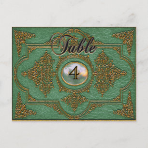 Renvoisié Sage Victorian Table Number Card