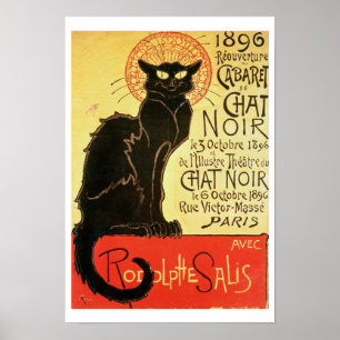 Reopening of the Chat Noir Cabaret, 1896 (color l Poster