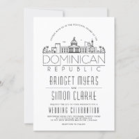 Rep. Dominicaine Mariage Skyline Invitation